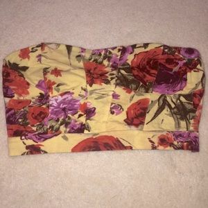 Floral tube crop top
